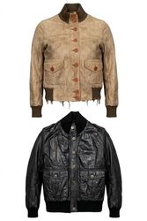 Y2K Ribbed Leather jackets Vintage