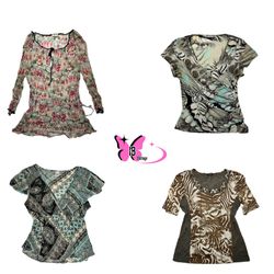 Short Sleeve Printed Blouses (IB-045)
