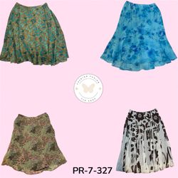 Women’s Y2K Printed Poly Skirt – Vintage Aesthetic..