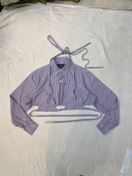 Upcycled Ralph Lauren Cut Out Crop Tops