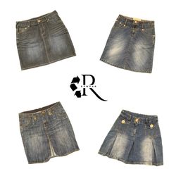 Y2K Women's Denim Midi Skirts RW-2677