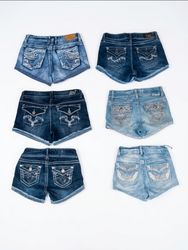 Cyber Grunge Pocket Detail Denim Shorts Collection..