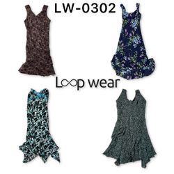 Y2K Floral Mesh & Ribbon Trim Midi Dresses