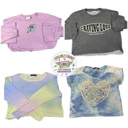 Vintage Y2K Graphic Sweatshirt & Top Bundle – 9pcs..