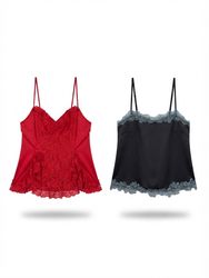 (FV-2222)     Camisole Tops & Lace Trim Blouses | ..
