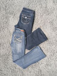 ***Y2K Women's Embroidered Flare Jeans