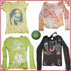 Vintage Y2K Ladies Long Sleeve Blouses Streetwear ..