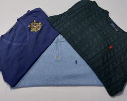 Ralph Lauren Sweaters – 1/4 Zip, Cable Knit, Round..
