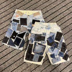 Upcycled Denim Patchwork Jorts
