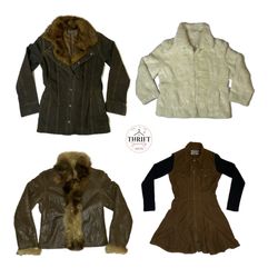 Vintage Fur, Denim & Suede Coat Mix Bundle ( TS-06..