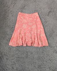 CN**1011**Y2K Printed Cotton Skirt Early 2000s Fas..