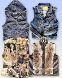 Denim Fashion Vest 13 pieces