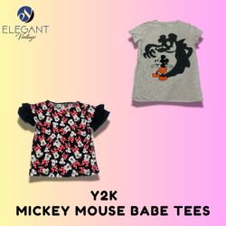 Y2K Micky Mouse Baby Tees - EV1537