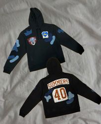 Upcycled Denim Patch Sweat Hoodie