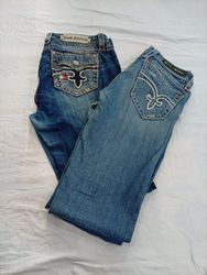 CR12477 Vintage Rock Revival Flare and Straight Je..
