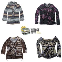 Patterned Long Sleeve Blouses