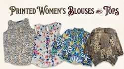 Printed women’s blouses and tops