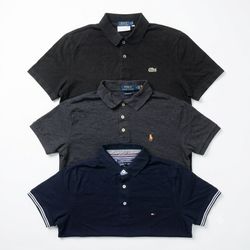 Mix branded 3 button polos (61b)