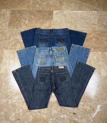THB00071 Y2K embroidery Bootcut Jeans – AB Grade