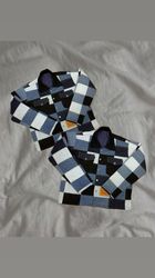 Upcycled Levi’s Denim Patch Check Jacket