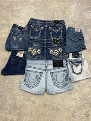 Miss Me, Rock Revival, True Religion Shorts - [TS-..