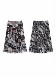 (FV-2177)     Printed Skirts – Paisley, Abstract &..