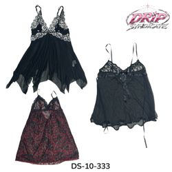 Robe babydoll en dentelle et nuisette (DS-10-333)