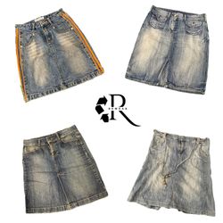 Y2K Unique Girl Denim Midi Skirt RW-2451