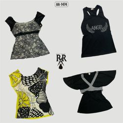 Y2k Black Rave Mix Tops (AA-1474)