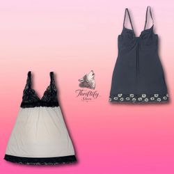Lace Trim Slip Dresses