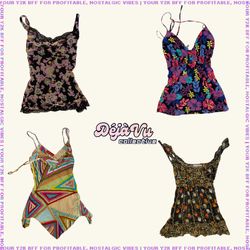 Hauts caraco imprimés floral Y2K