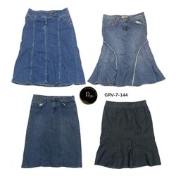 Women’s Denim Maxi Skirt – Authentic Y2K Vintage F..