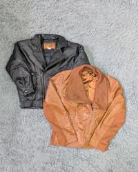 ***Y2K Leather Biker Jackets – Structured Retro Mo..