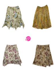 Y2K grunge meet floral poly skirts