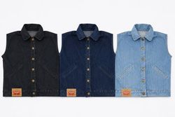 CR1603 Upcycled Levi's Denim Utility Vests