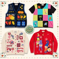 Vintage Heavy Knit Cottage Core Novelty Jumpers: 1..