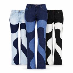 CR2000 Upcycled Wave Panel Denim Jeans