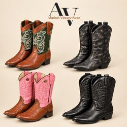 Vintage Cowboy leather boots