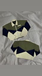 Veste courte zippée en coton recyclé