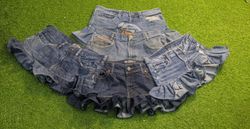 7563 - Upcycled Denim Mini Skirts