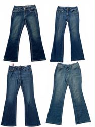 Vintage Women’s Y2K Flared & Bootcut Blue Denim Je..