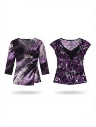 (FV-2208)     Y2K Vintage Women’s Abstract Print M..