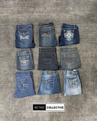 Y2K verschönerten Bootcut / Schlagjeans - #250926