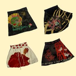 Y2K Graphic Printed Skirts Ft Desigual