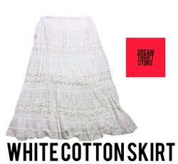 JUPE EN COTON BLANC