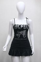 CR1408 Upcycled Ruffle Mini Dresses