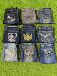 Yv1568 Jeans de corte acampanado 11P