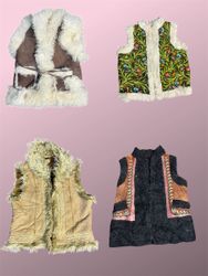 Y2K Penny Lane Style Fur Trimmed Vest