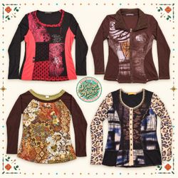 Retro Diva Graphic Long Sleeve Tops :10pcs (B17)