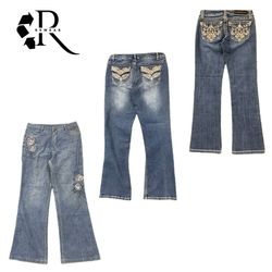 Y2K Flared Denim Jeans RW-2701